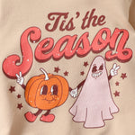 Halloween Pumpkin Alphabet Cartoon Romper Long Sleeve - Babbez