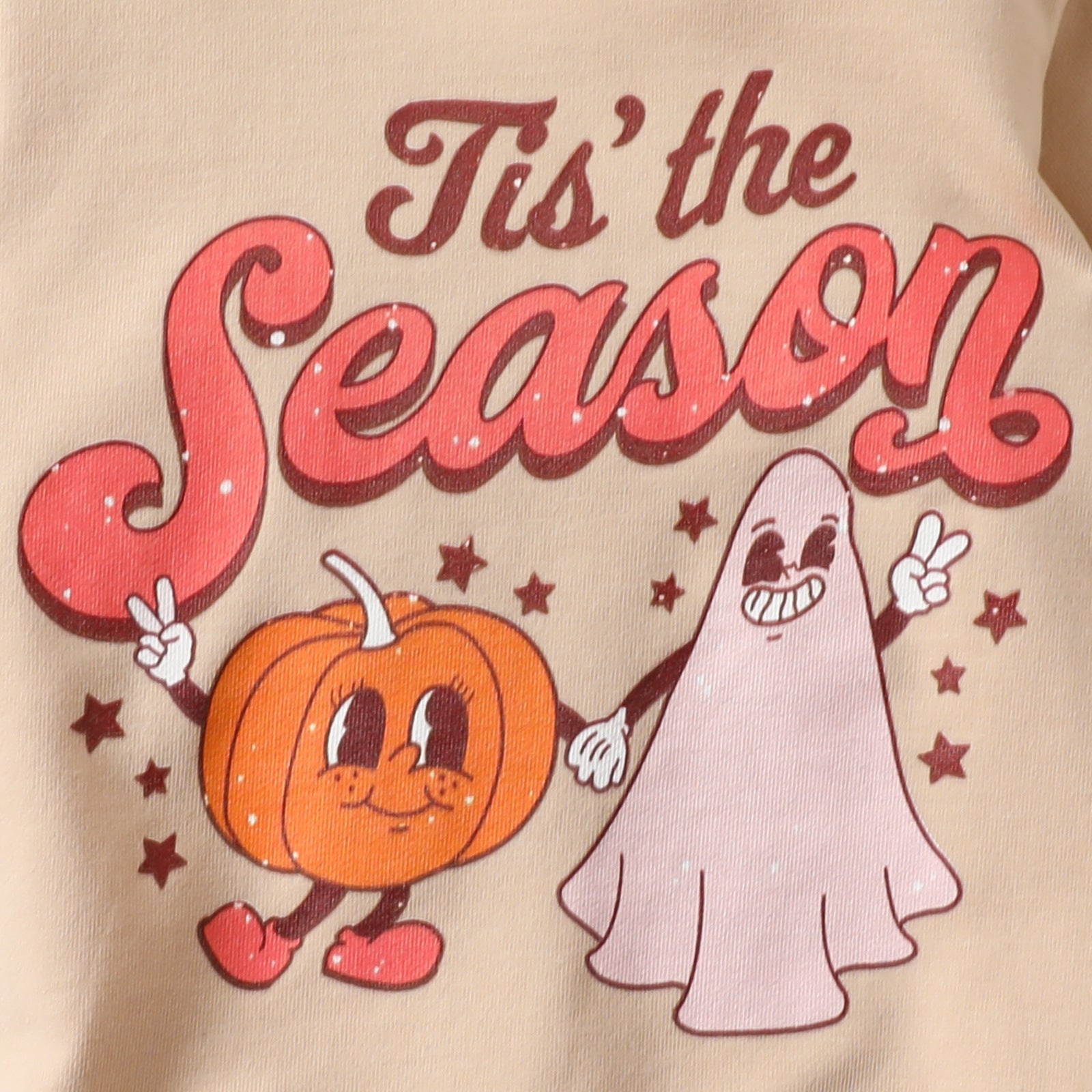Halloween Pumpkin Alphabet Cartoon Romper Long Sleeve - Babbez