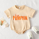 Halloween Loose Romper Letter Print Jumpsuit - Babbez