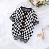 Introducing Our Stylish Ins New Chessboard Baby One-piece Garment with