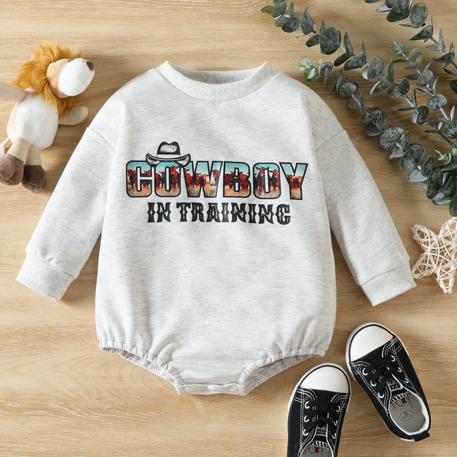 Newborn Baby Jumpsuit Long-sleeve Jumpsuit Romper - Babbez