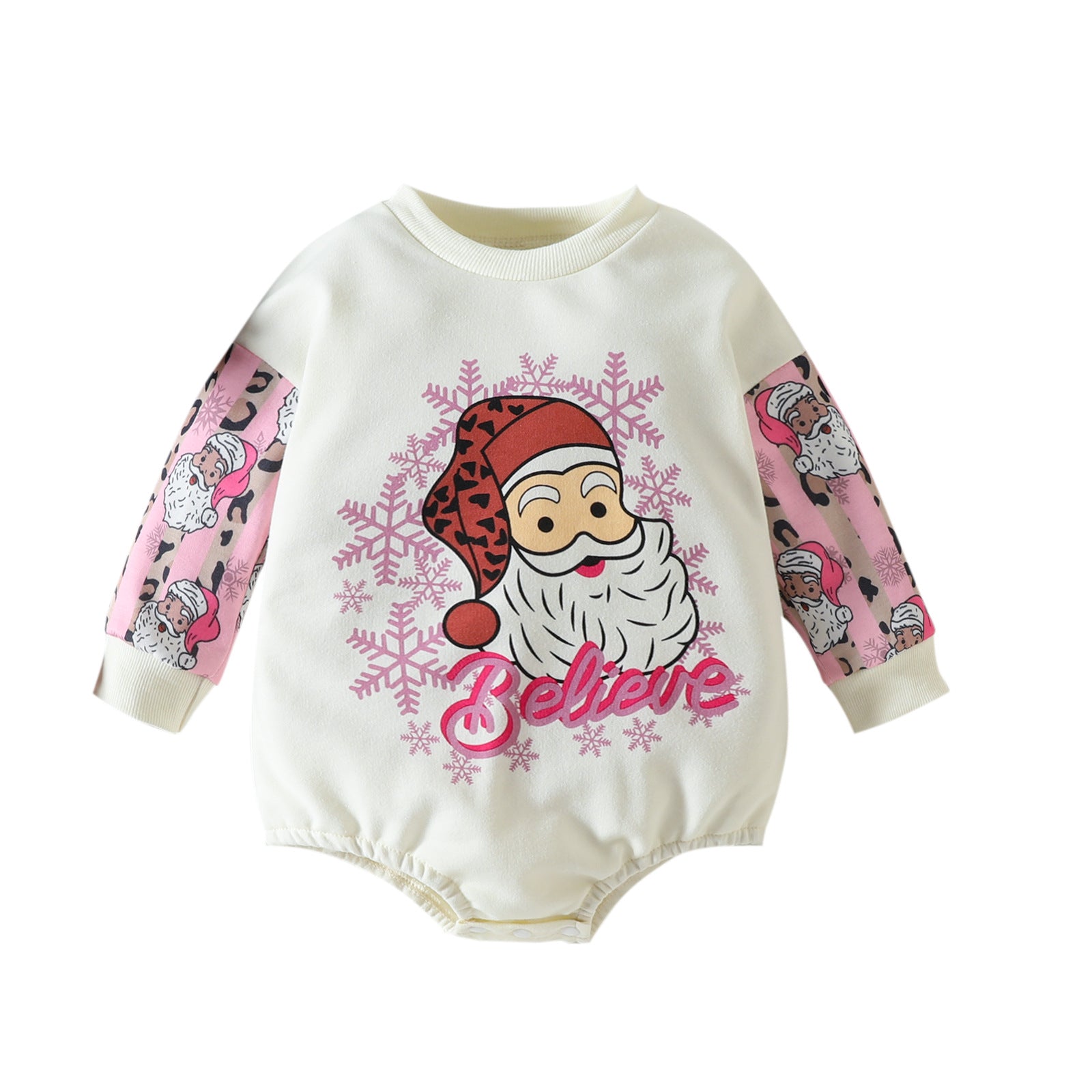 Baby One-piece Long Sleeve Triangle Wrap Shirt Printing - Babbez