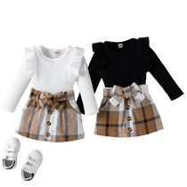 Baby Stylish Plaid Skirt Suit for Girls - Babbez