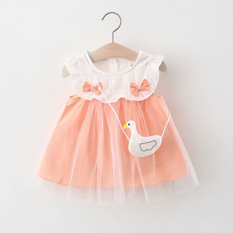 Adorable and Vibrant Summer Dress for Girls - Perfect for a Family Outing