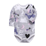 Cozy and Cute: One-Piece Cotton Baby Long-Sleeved Triangle Romper