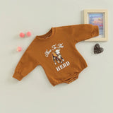 0-18m Autumn Boy Sweatshirt Jumpsuit Long Sleeve Farm Baby's Printed J