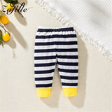 Cute Striped Giraffe Infant Baby Clothes Set for Autumn