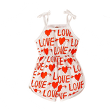Sweetheart Valentine's Day Jumpsuit for Toddler Girls