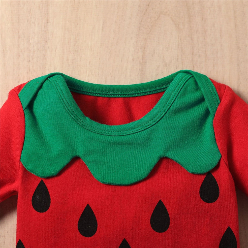 Cosplay Watermelon Baby Girls Suits Set - Adorable 2-Piece Infant Clothing for Summer