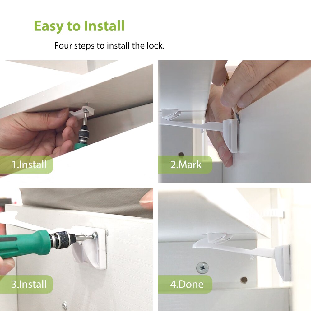 2pcs Baby Security Cabinet Door Lock - Babbez