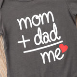 Adorable Newborn Baby Boy Girl Short Sleeve Letter Romper Jumpsuit Outfit