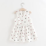 Elegant Sleeveless Printed Dresses for Baby Girls 2-7 Years | Toddler Summer Party Dresses