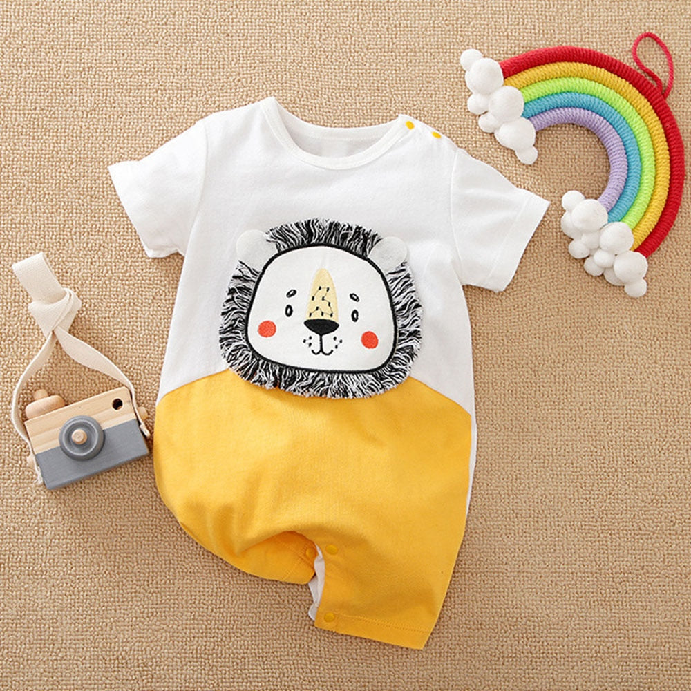 Cartoon Animal Baby Rompers for Boys