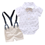 Adorable Baby Boy Summer Gentleman Birthday Suits for Newborn Party Dress