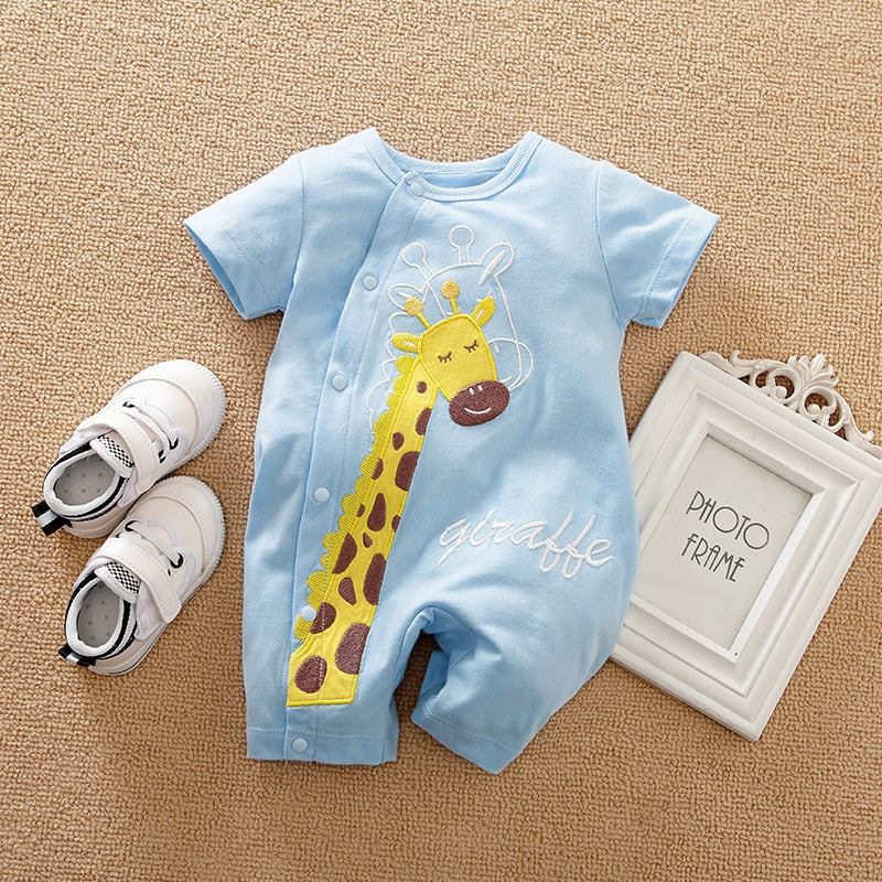 Adorable Dinosaur Baby Boy Romper for Summer Sleepwear