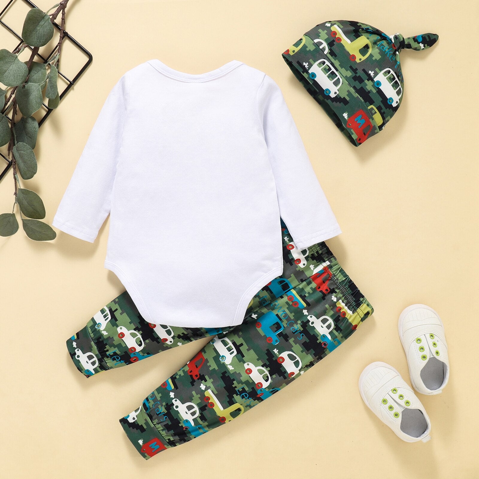 Cute and Comfy 3Pcs Casual Clothing Set for Infant Baby Girl and Boy