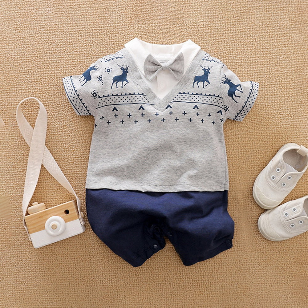 Dress Your Little Man in Style with Gentleman Baby Boy Rompers