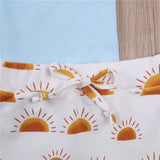 Summer Clothes Set for Newborns and Toddlers: 3-Piece Letter Print T-shirt and High Waist Shorts Outfits