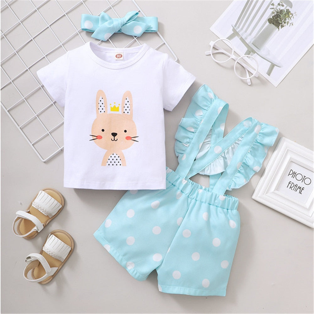 Adorable Pink Rabbit Baby Girl Clothes Set for Newborns and Toddlers