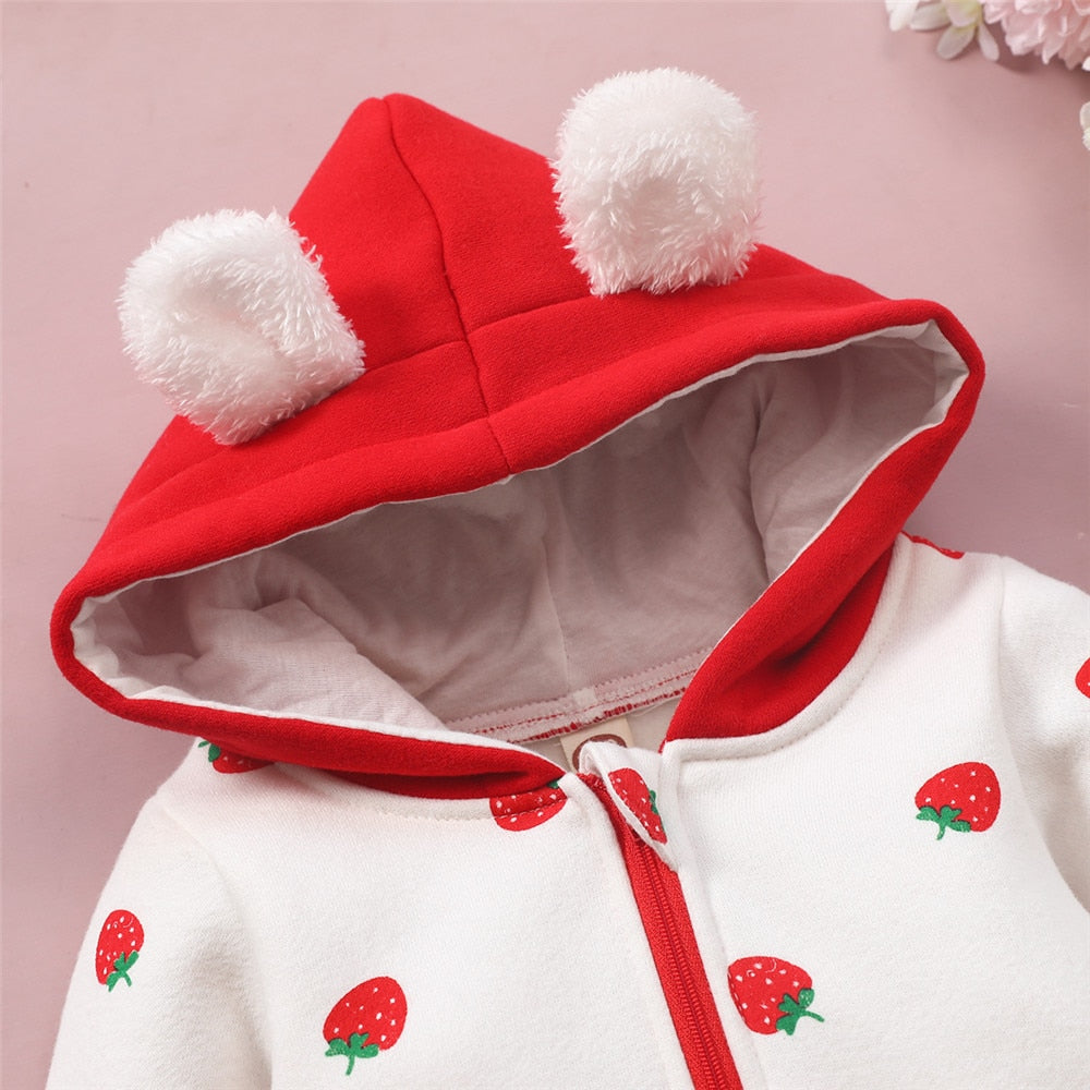 Baby Girl Winter Clothes Warm Plus Velvet Hooded Love Sweatshirt and Pants 2pcs Toddler Kids Baby Outfits Clothes