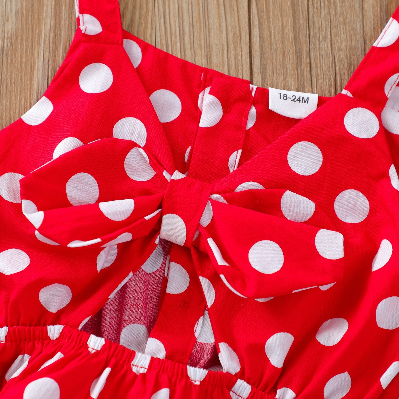 Polka Dot Bowknot Summer Outfit Set for Toddler Girls