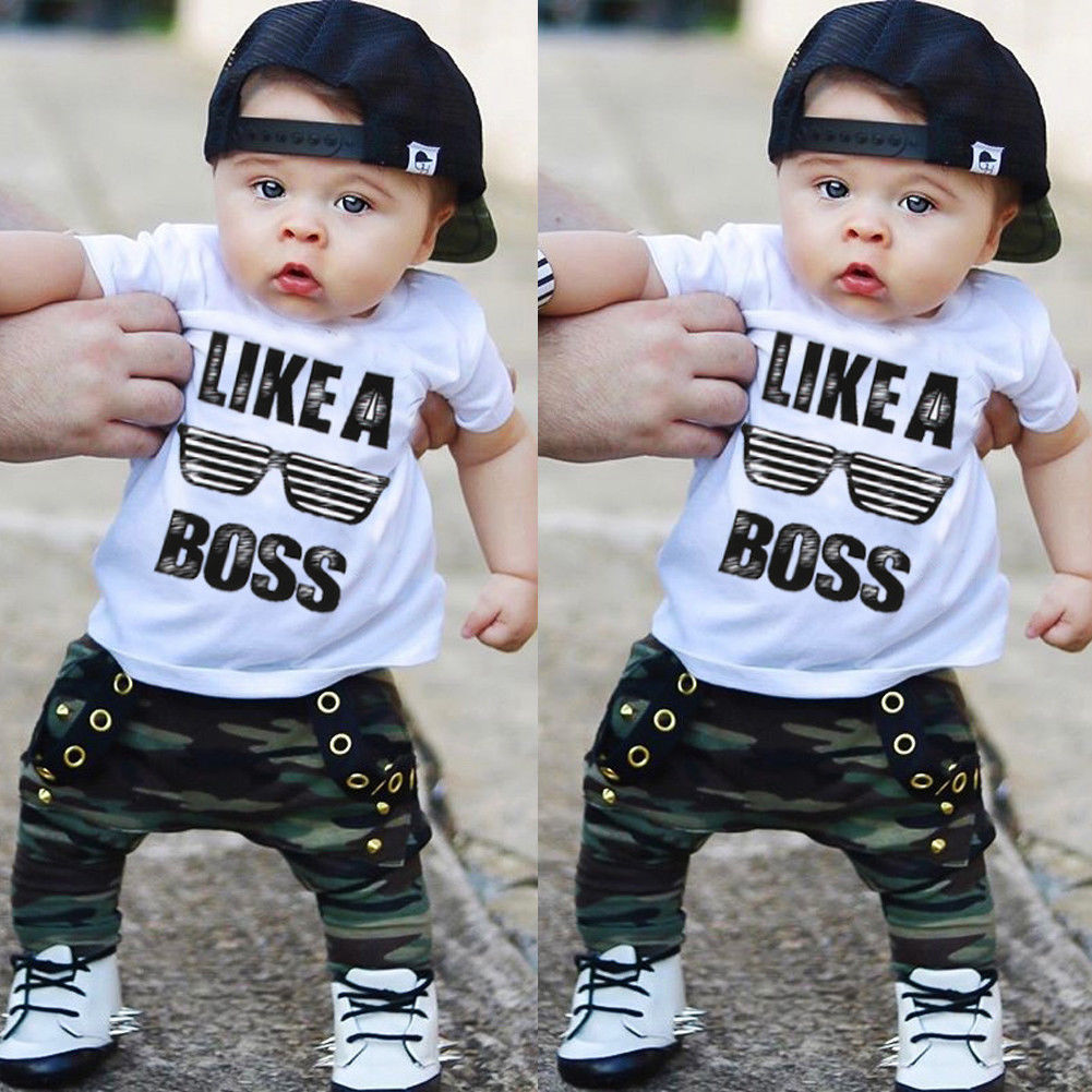 Adorable 0-3Y Newborn Infant Toddler Baby Boy Clothes Set