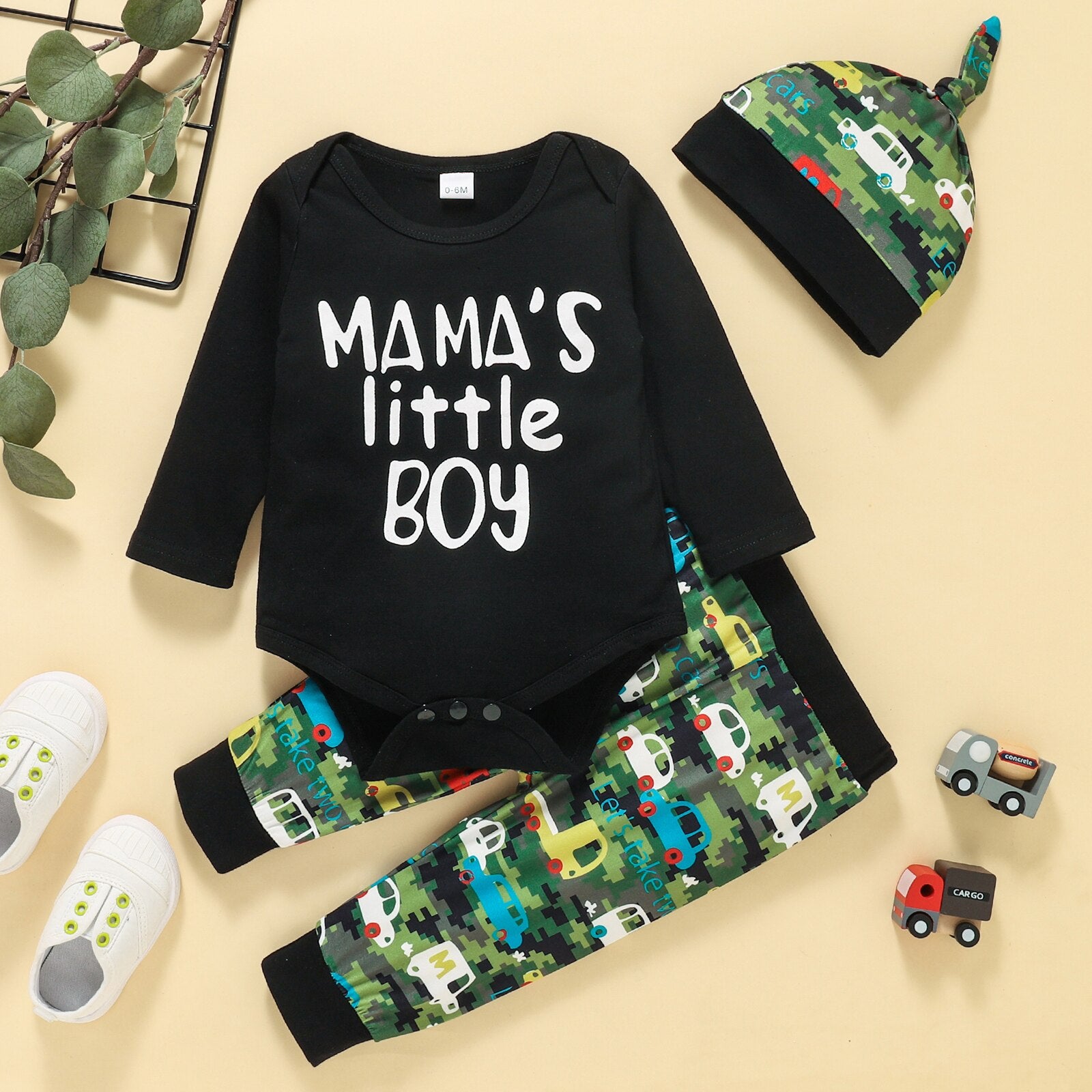 Cute and Comfy 3Pcs Casual Clothing Set for Infant Baby Girl and Boy