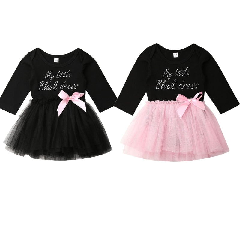 Adorable Pink and Black Princess Party Romper Dress for Newborn Baby Girls