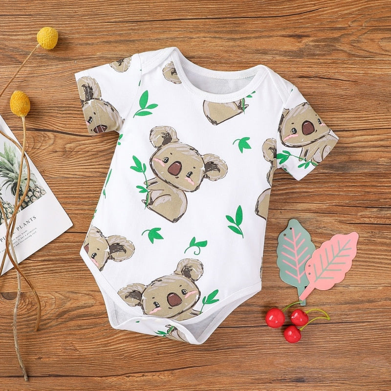 Summer Clothing Baby Boy Girl Rompers - Cartoon Koala Onesie for Newborns and Toddlers