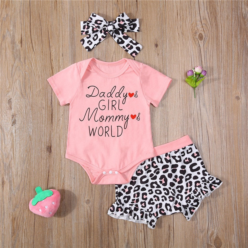 Baby Boys Girls Summer 3pcs Outfits Sets
