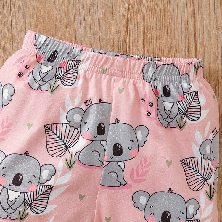 Adorable Koala Baby Girl Clothes Set for Autumn