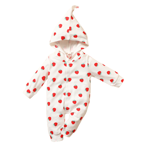 Heart Hooded Zipper Baby Rompers: Warm and Cozy Winter Jumpsuits for Toddlers