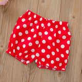 Polka Dot Bowknot Summer Outfit Set for Toddler Girls