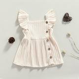 Adorable Autumn Baby Girls Princess Dress with Ruffles Sleeves and A-line Skirt
