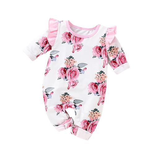 Adorable Floral Rompers with Ruffles for Baby Girls