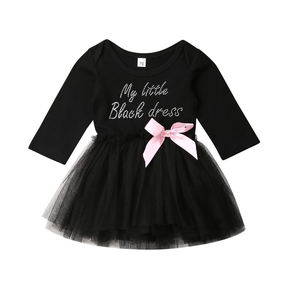 Adorable Pink and Black Princess Party Romper Dress for Newborn Baby Girls