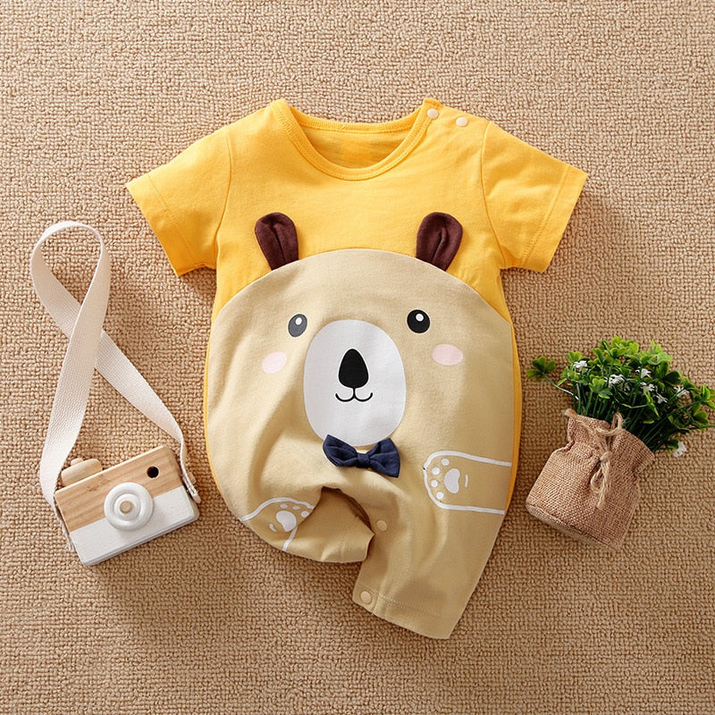 Adorable Dinosaur Baby Boy Romper for Summer Nights