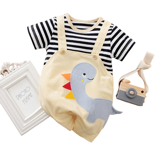 Adorable Dinosaur Baby Romper for Summer Sleepwear