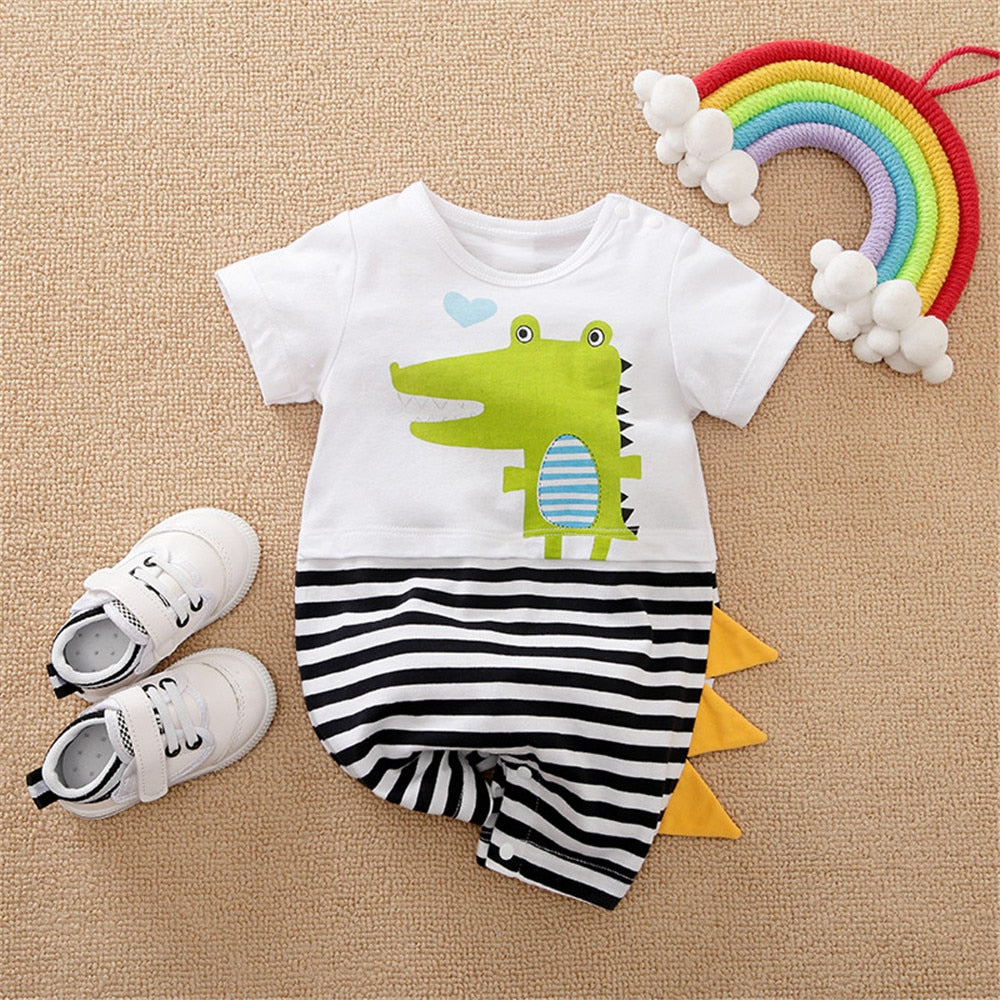 Cartoon Animal Baby Rompers for Boys