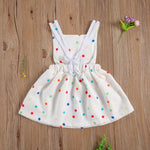 Rainbow Polka Dot Newborn Baby Girls Princess Dress - Babbez
