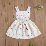 Rainbow Polka Dot Newborn Baby Girls Princess Dress - Babbez
