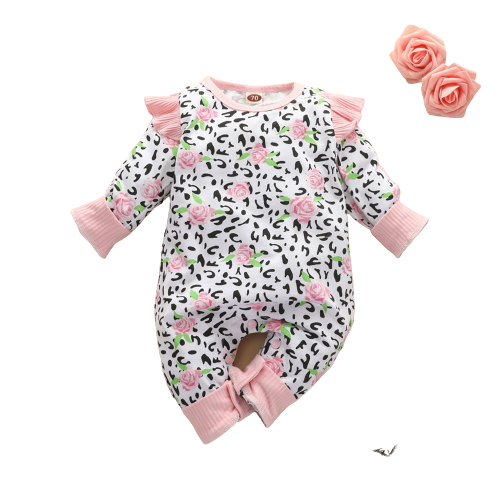Floral Ruffles Winter Jumpsuits for Baby Girls: Perfect for Your Little Princess