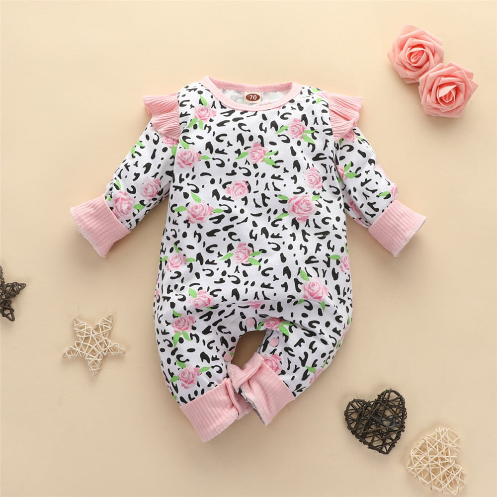 Floral Ruffles Winter Jumpsuits for Baby Girls: Perfect for Your Little Princess