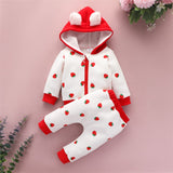 Baby Girl Winter Clothes Warm Plus Velvet Hooded Love Sweatshirt and Pants 2pcs Toddler Kids Baby Outfits Clothes