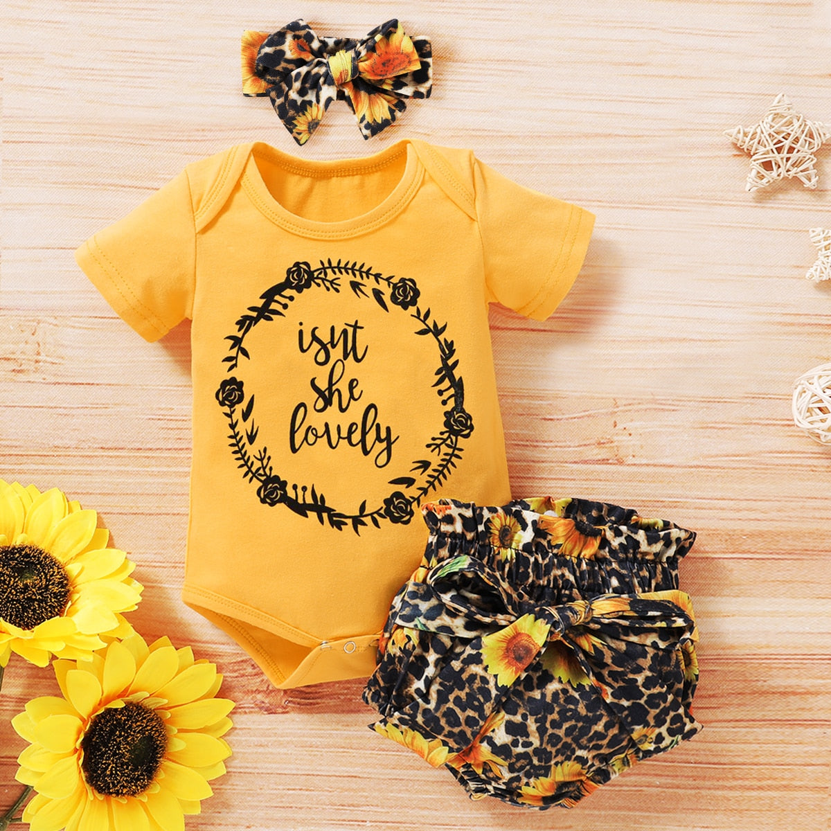 Adorable Baby Boys and Girls 3-Piece Summer Outfit Set