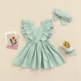 Summer Princess Baby Girls Dress with Embroidery Floral and Ruffles - Babbez