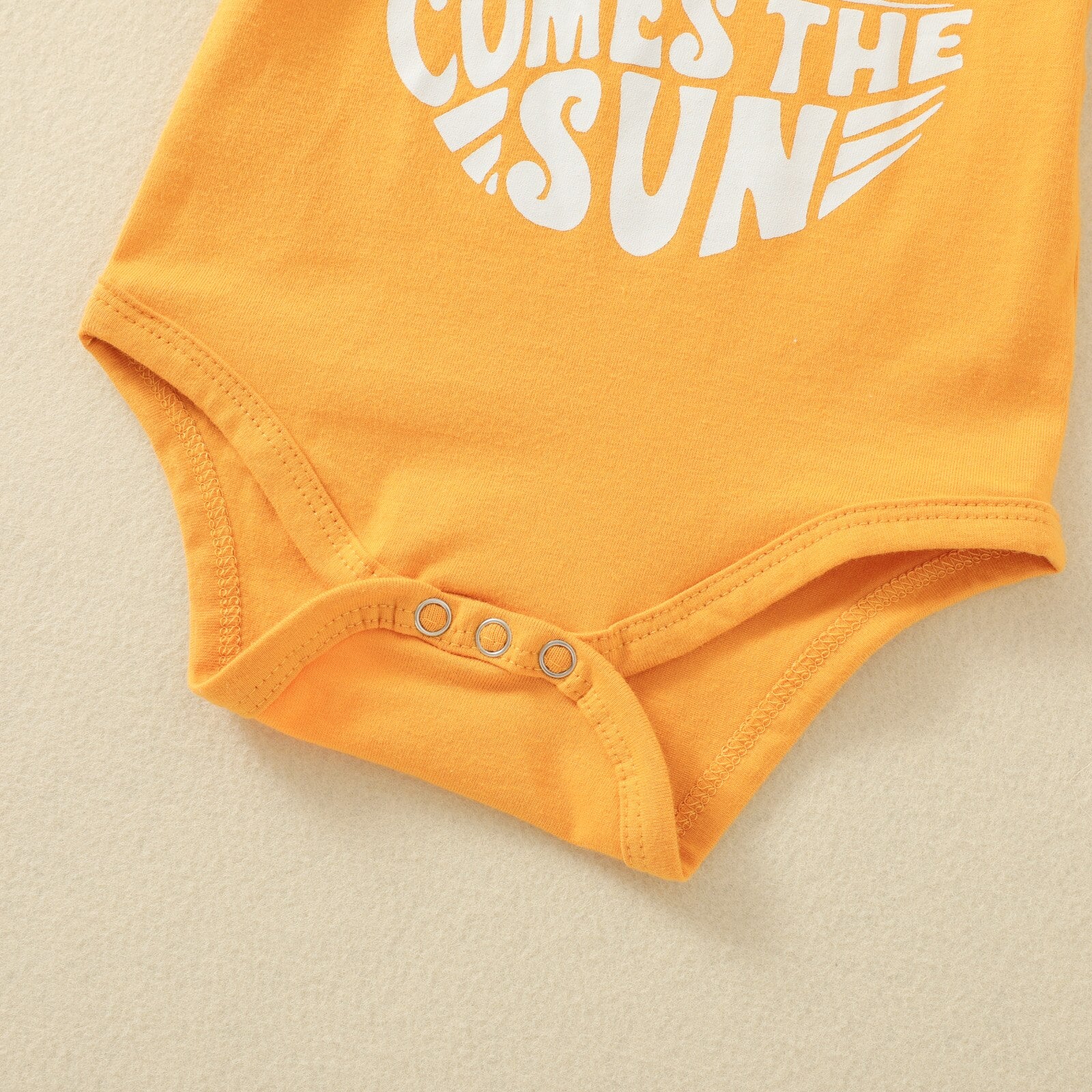 Summer Sun Print Rompers Shorts Outfit Set for Newborn Baby Girl or Boy