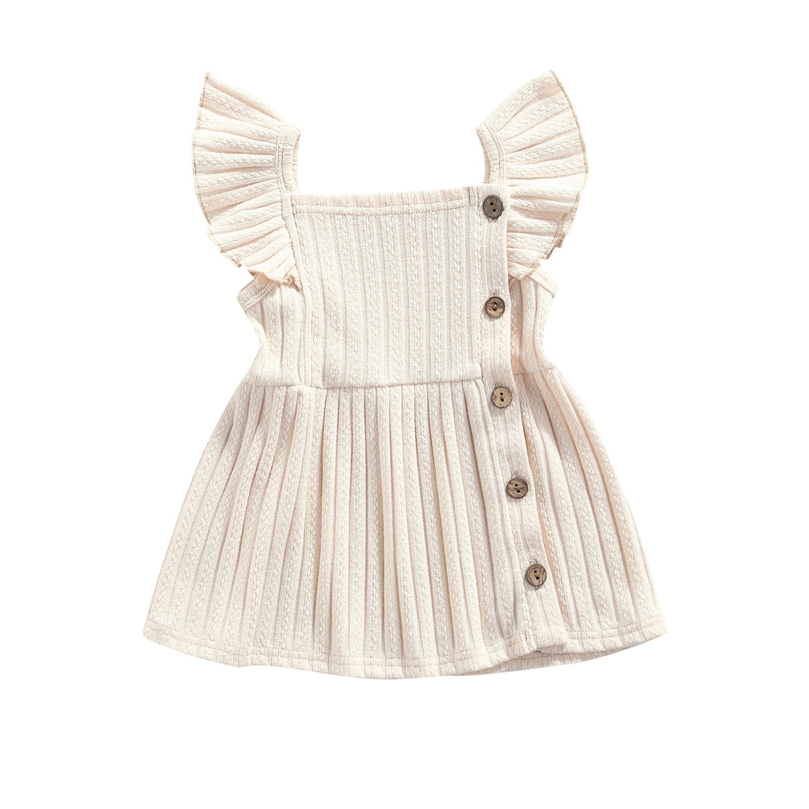 Adorable Autumn Baby Girls Princess Dress with Ruffles Sleeves and A-line Skirt