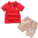 Trendy Baby Clothes for Summer: Boys Clothing Sets with Lapel T-Shirts and Shorts