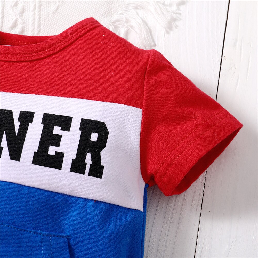 Unisex Baby Winner Colorblock Short Sleeve Bodysuit - Babbez